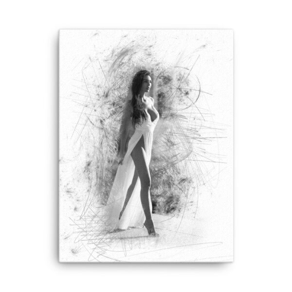 Wandbild Hanna white b&w