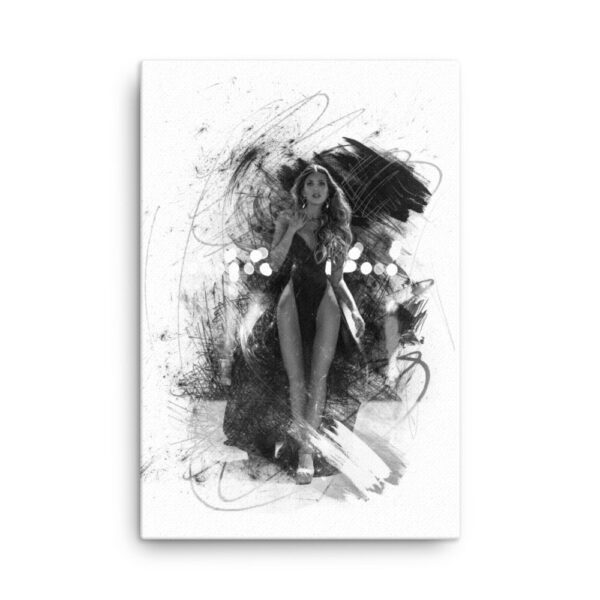 Wandbild Dilara white b&w
