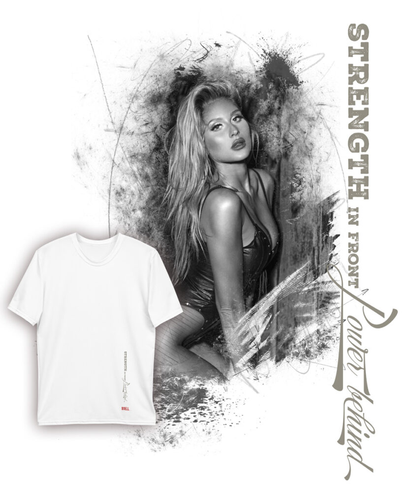 Ola sttenght in front power behind wbw | Leinwand Wandbild - Marcus Boéll Kunstdruck | black & white |framed |canvas