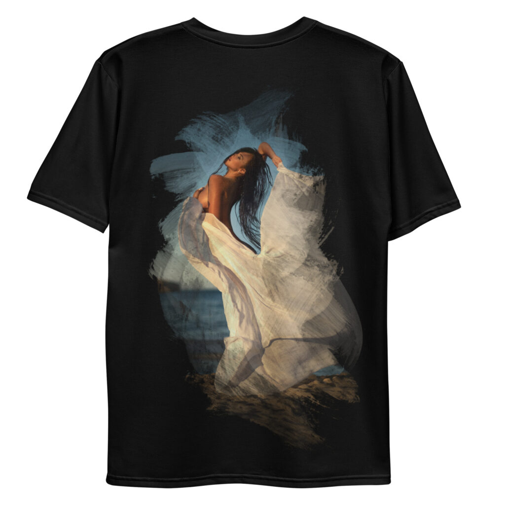 all over print mens crew neck t shirt white back 694e441a727fa | Leinwand Wandbild - Marcus Boéll Kunstdruck | black & white |framed |canvas