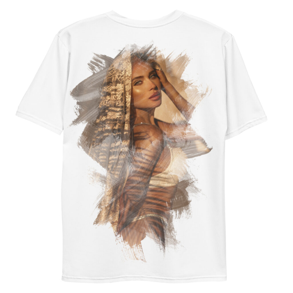 all over print mens crew neck t shirt white back 694e579ea0e87 | Leinwand Wandbild - Marcus Boéll Kunstdruck | black & white |framed |canvas