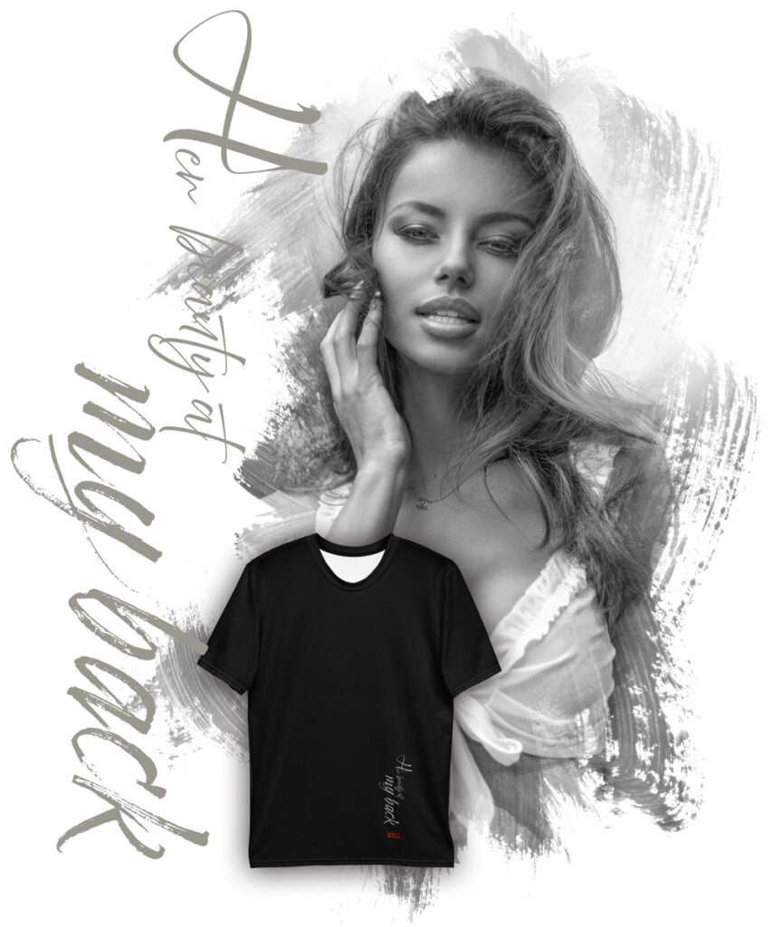Klaudia her beauty at my back bbw | Leinwand Wandbild - Marcus Boéll Kunstdruck | black & white |framed |canvas