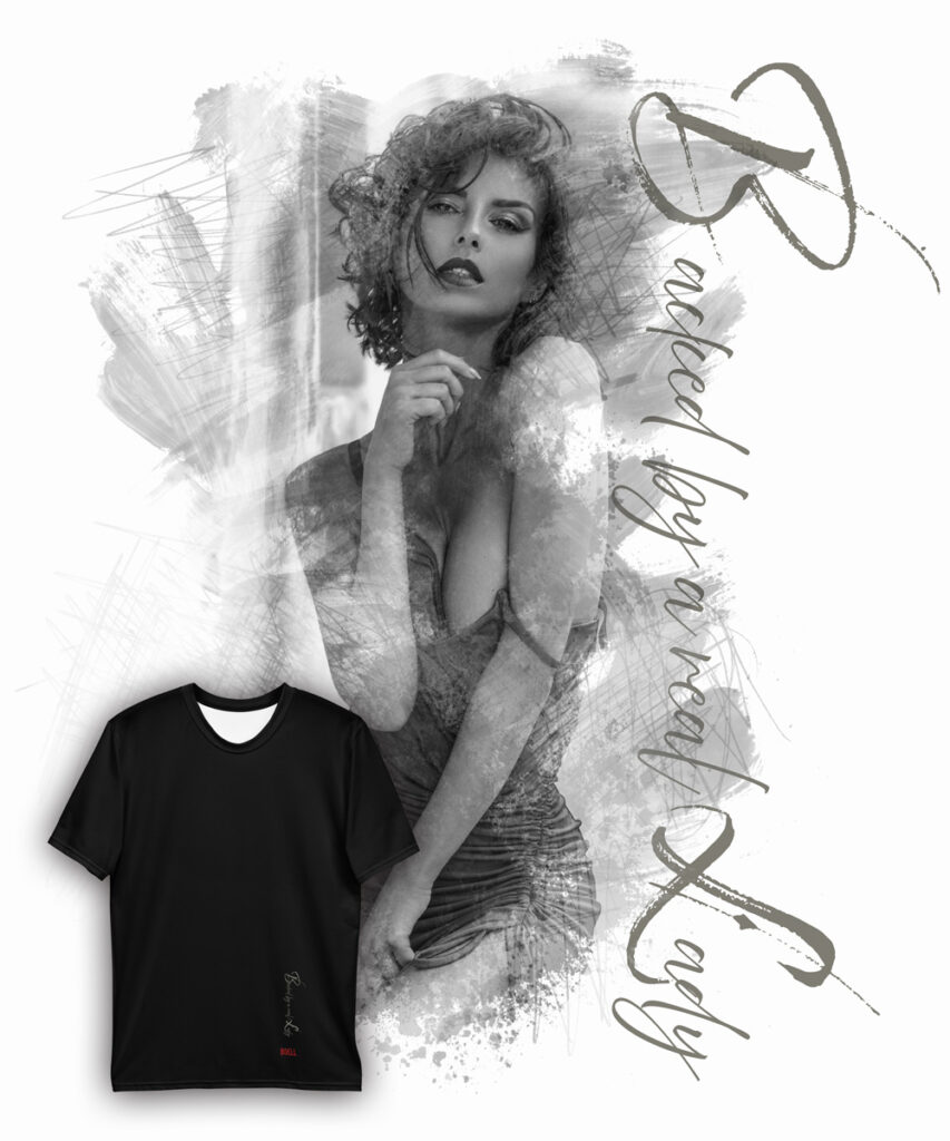 Laura Llubi Backed by a real lady bbw | Leinwand Wandbild - Marcus Boéll Kunstdruck | black & white |framed |canvas