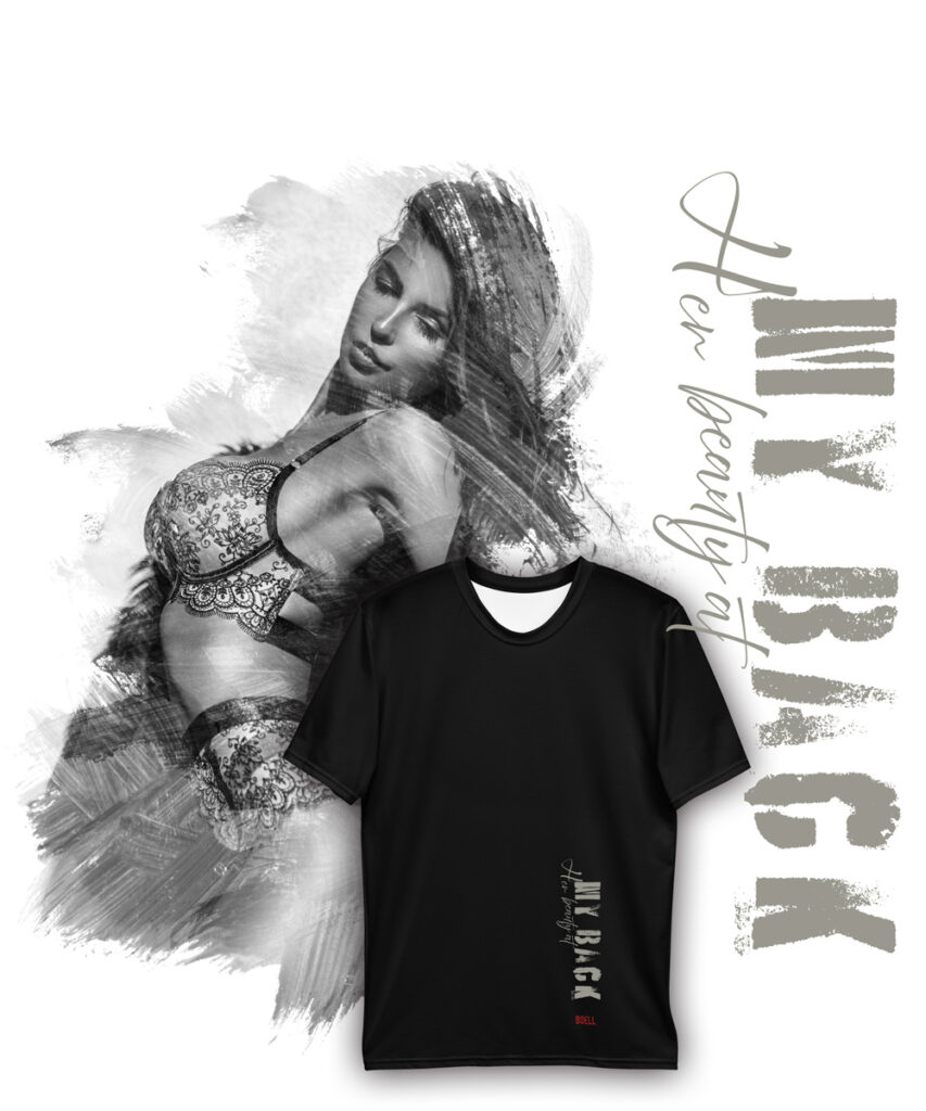 Laura her beauty at my back bbw | Leinwand Wandbild - Marcus Boéll Kunstdruck | black & white |framed |canvas