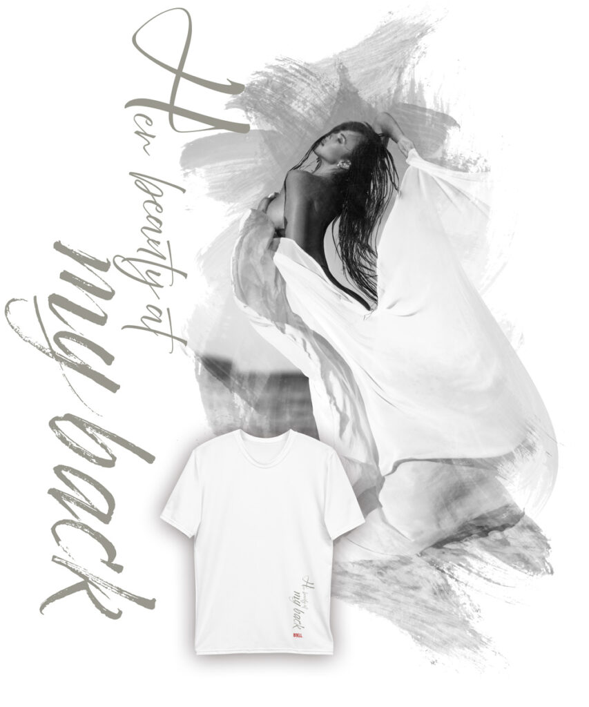 Olga her beauty at my back wbw | Leinwand Wandbild - Marcus Boéll Kunstdruck | black & white |framed |canvas