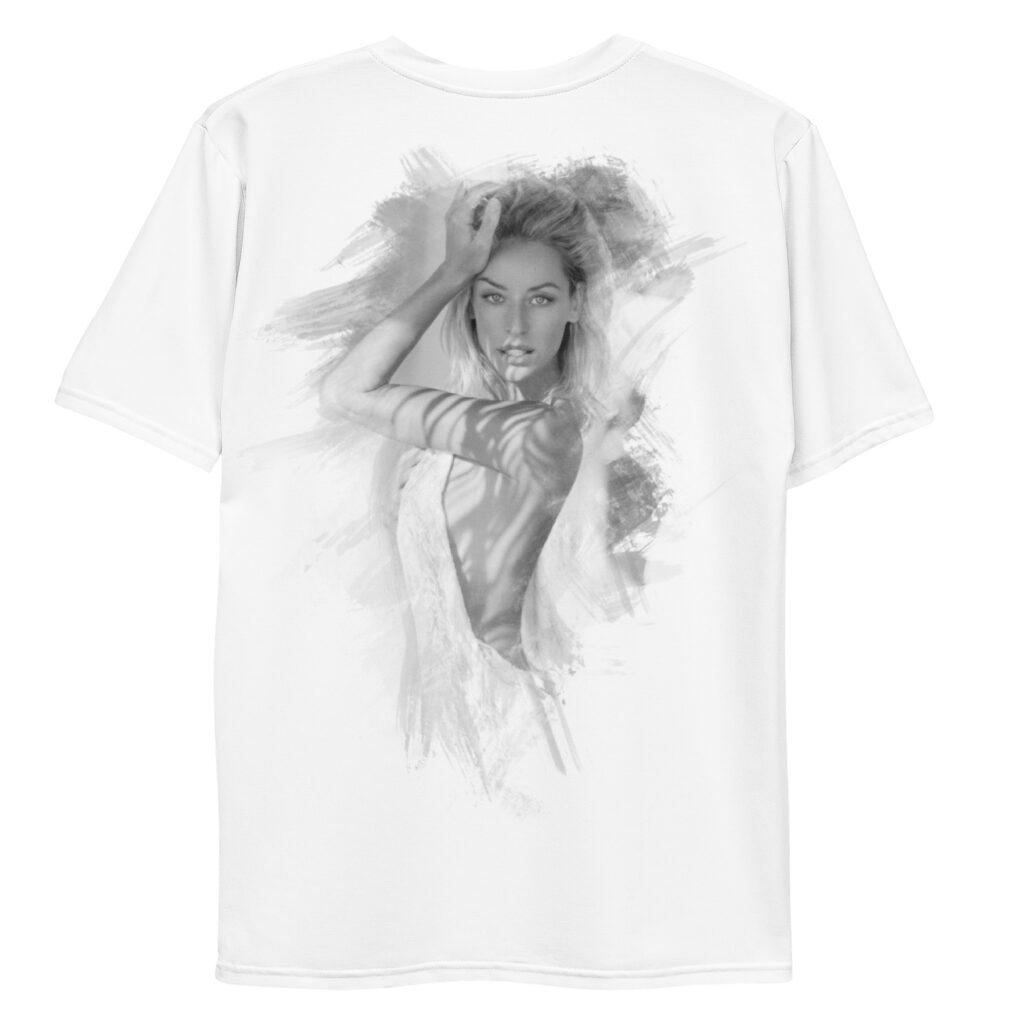all over print mens crew neck t shirt white back 695ea0db8b9bf | Leinwand Wandbild - Marcus Boéll Kunstdruck | black & white |framed |canvas