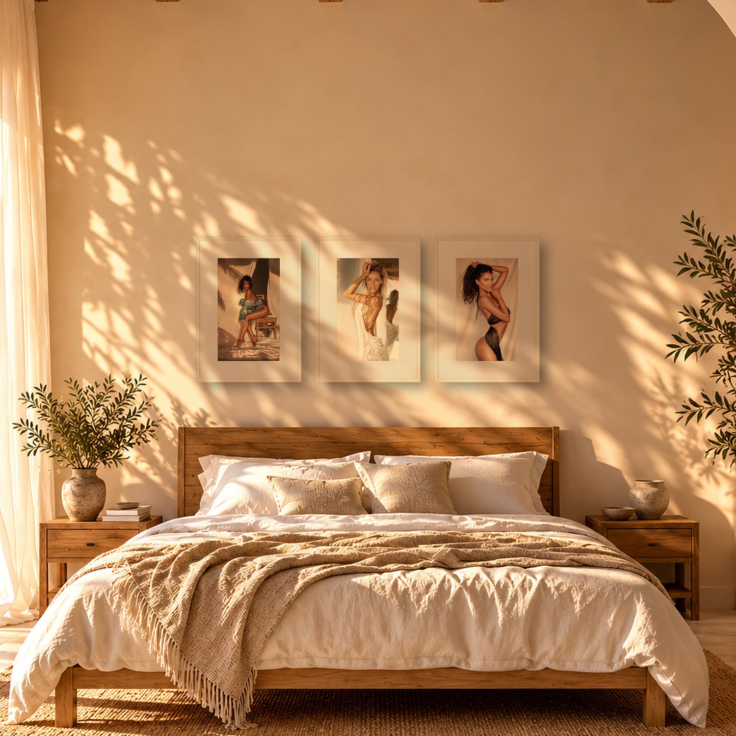 Bon Any 3 Bon Any – color fine art print by Marcus Boéll, framed, shown in a bedroom