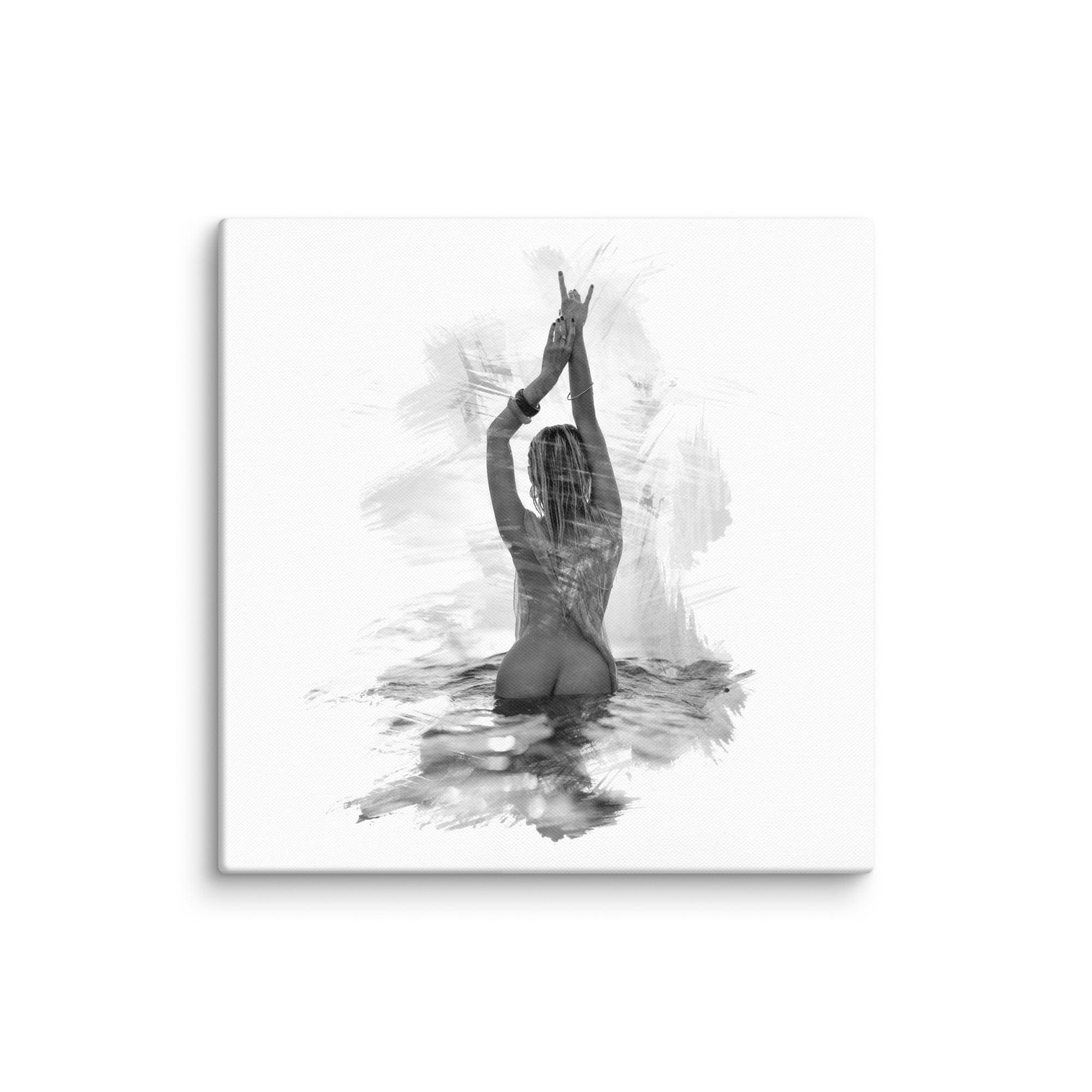 Betlem – Graphic Art · White · Monochrome 4 Betlem – graphic art canvas print by Marcus Boéll, white background, monochrome