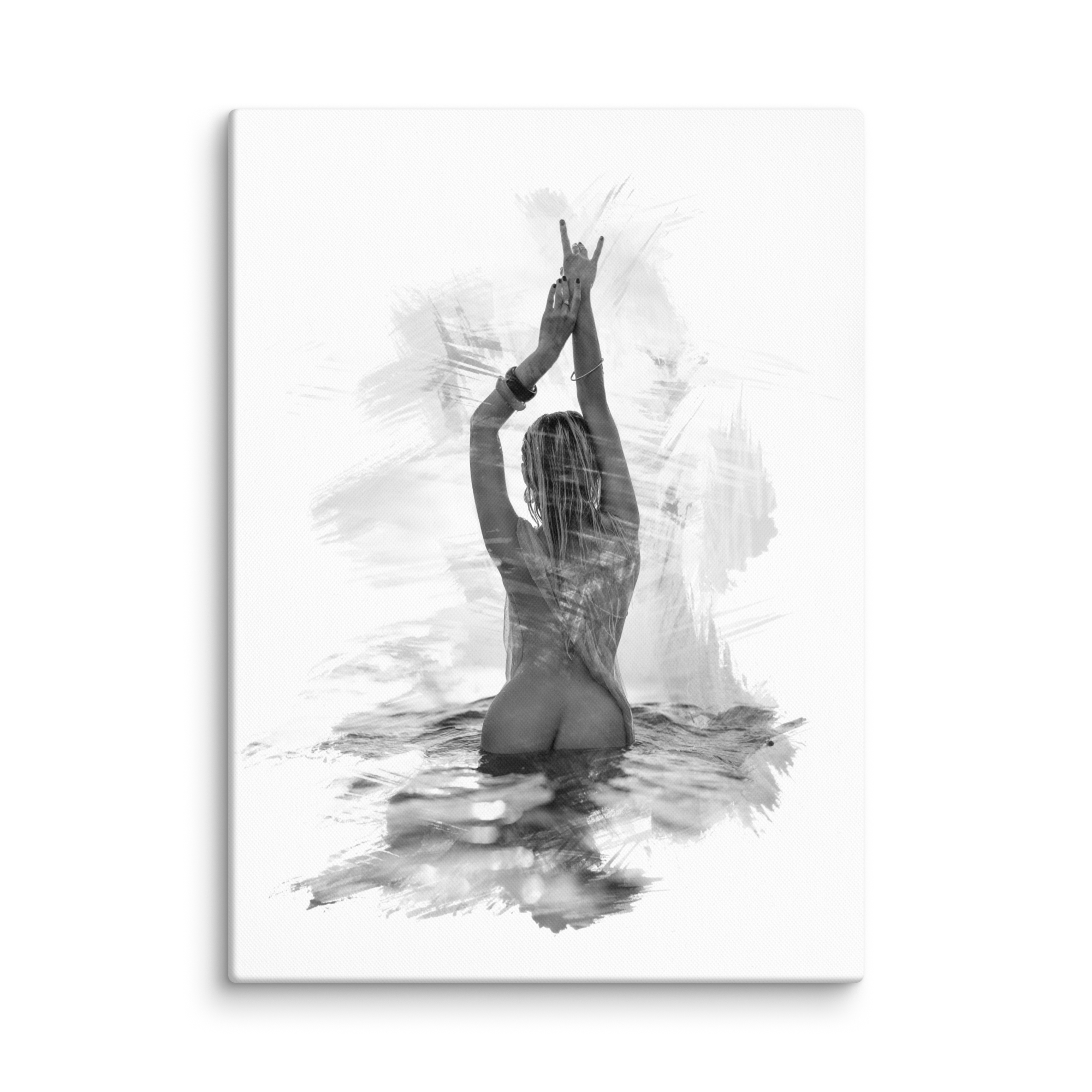 Betlem – Graphic Art · White · Monochrome 5 Betlem – graphic art canvas print by Marcus Boéll, white background, monochrome